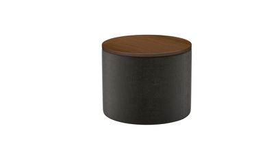 Ringo Storage Drum in Elephant Cotton Matt Velvet - sofa.com