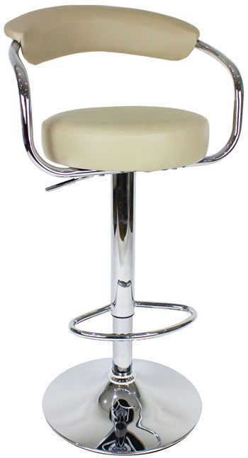netfurniture Lazio Adjustable Bar Stool Cream
