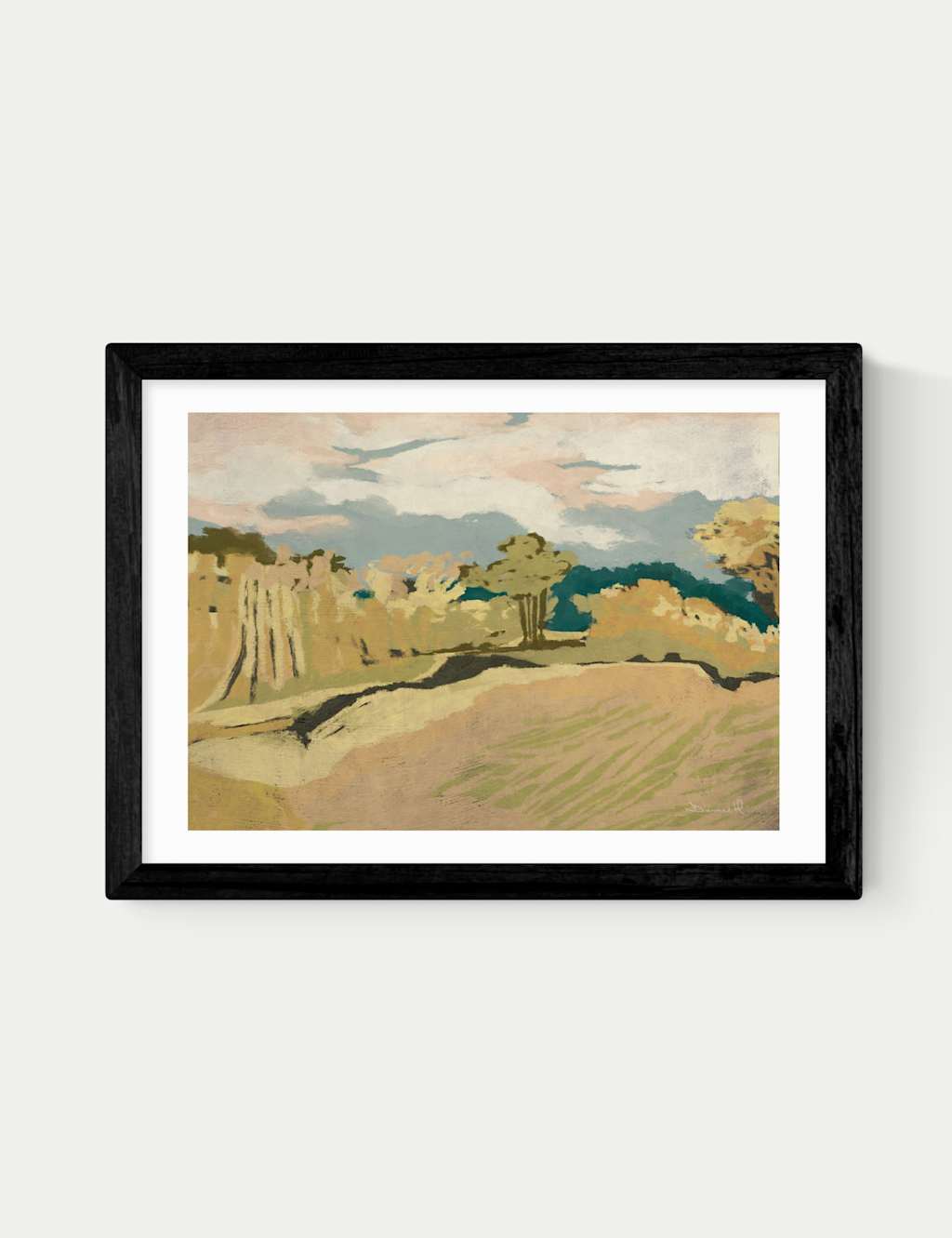 East End Prints Cornwall Light Framed Art Print Black
