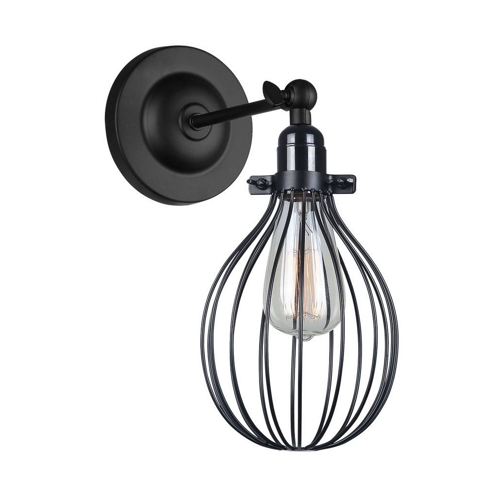 Netlighting Industrial & Retro Wall Lamp Black 1 Light E27