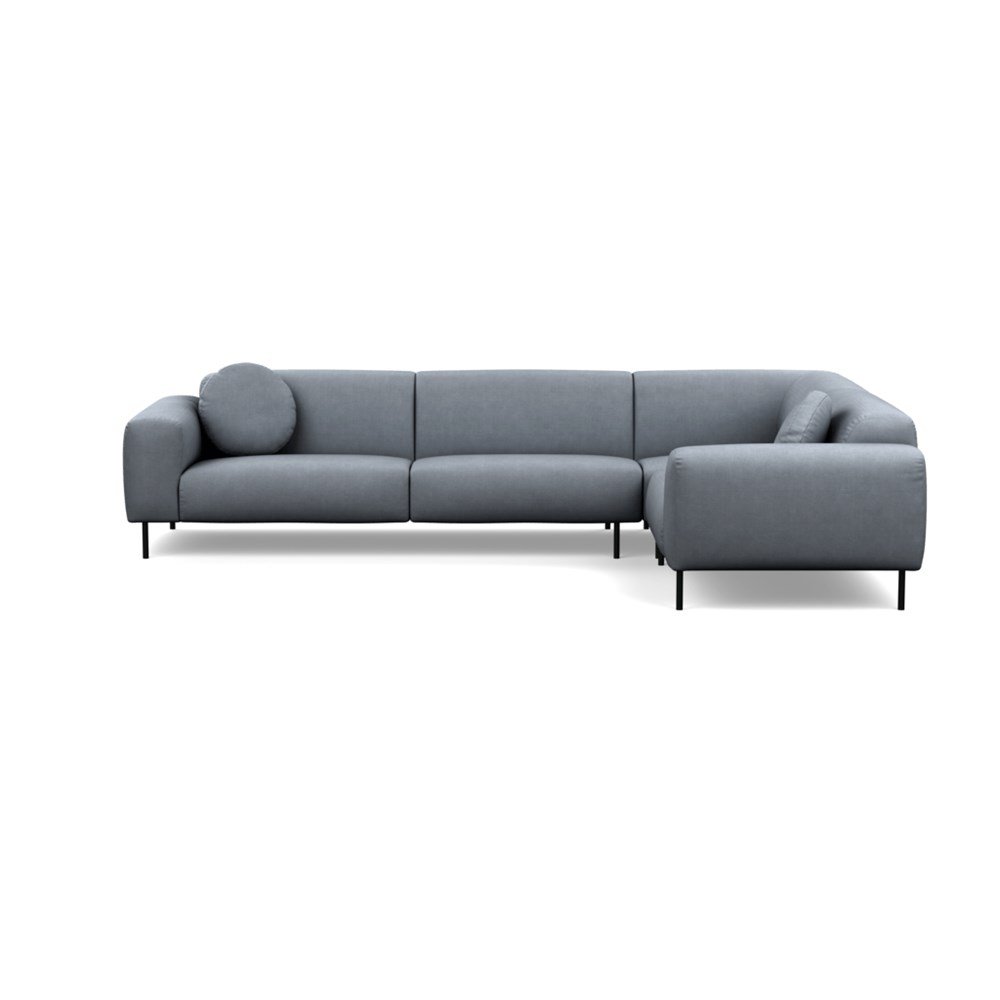 Heal's Luna Medium Right Hand Facing Corner Sofa Siena Cotton Shale Grey