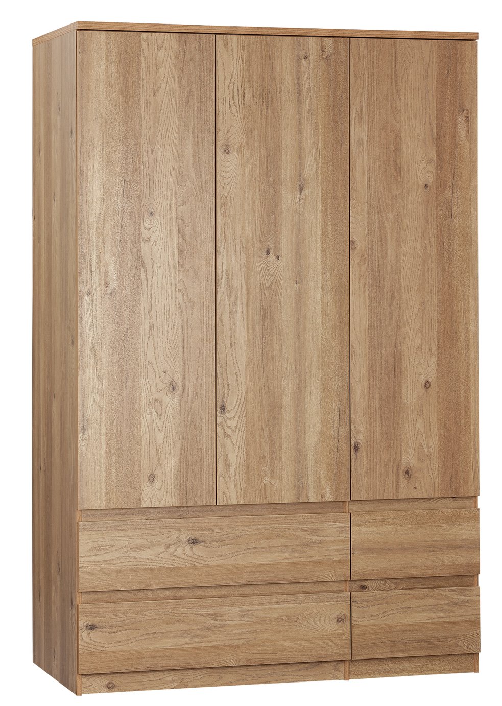 Habitat Jenson 3 Door 4 Drawer Wardrobe - Oak Effect