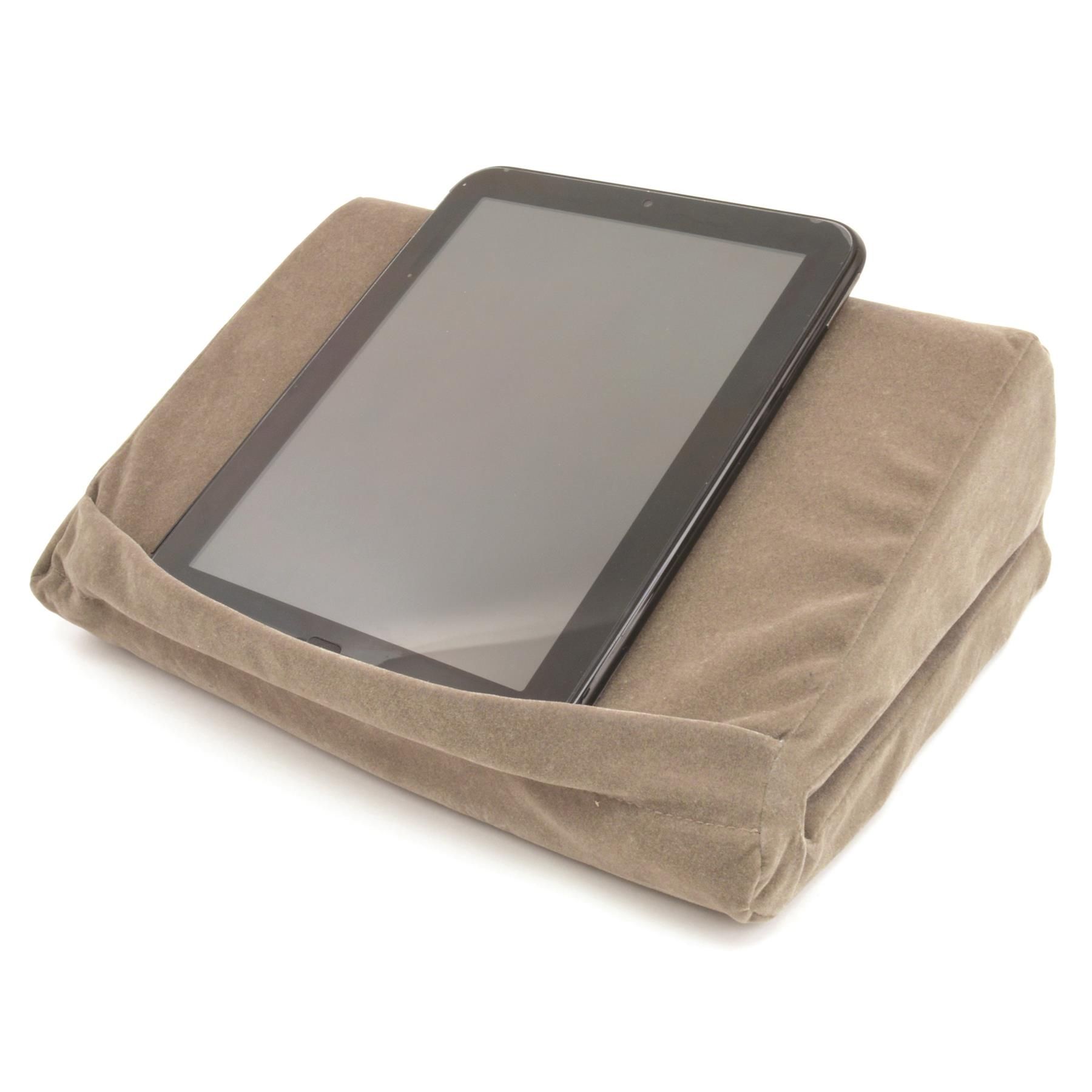 mysmartbuy Tablet Holder Cushion with Inner Pocket - Angled Pillow Device Stand for Tablets, Phones, E-Readers & Books - Grey, 22 x 30 x 24cm