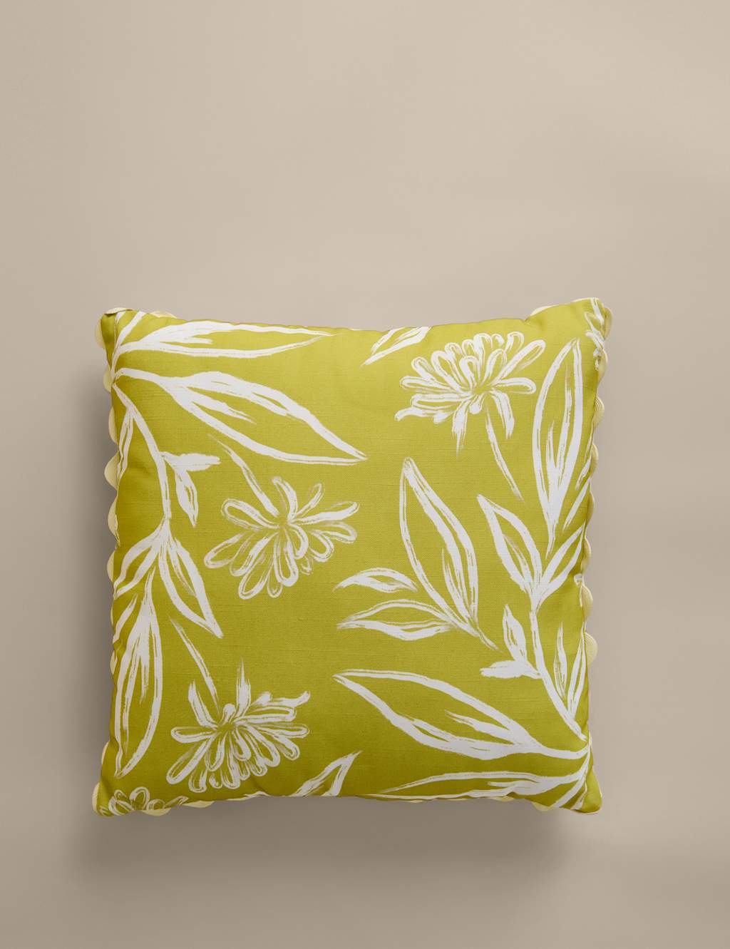 M&S 2 Pack Floral Outdoor Cushions Yellow Mix