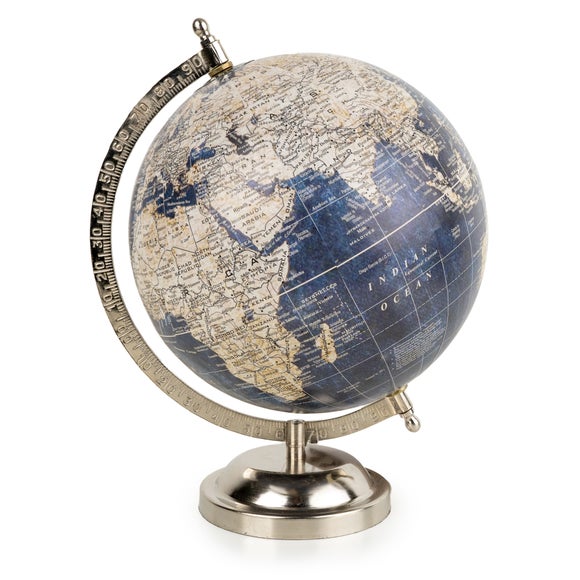 Blue Globe Ornament 2