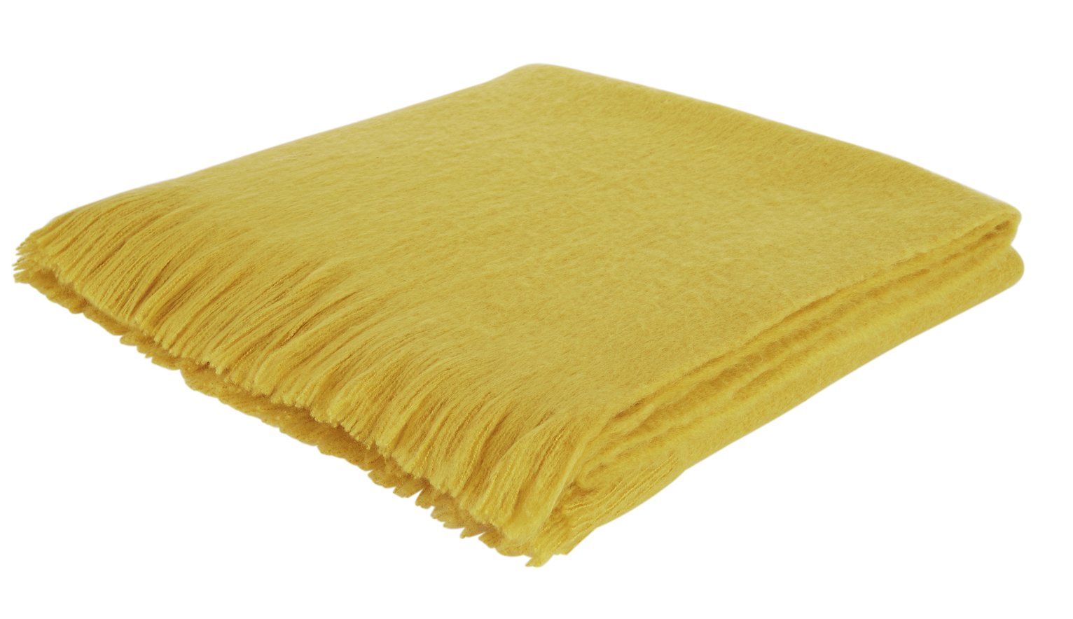 Habitat Nylah Acrylic Throw - 130 x 170cm - Mustard