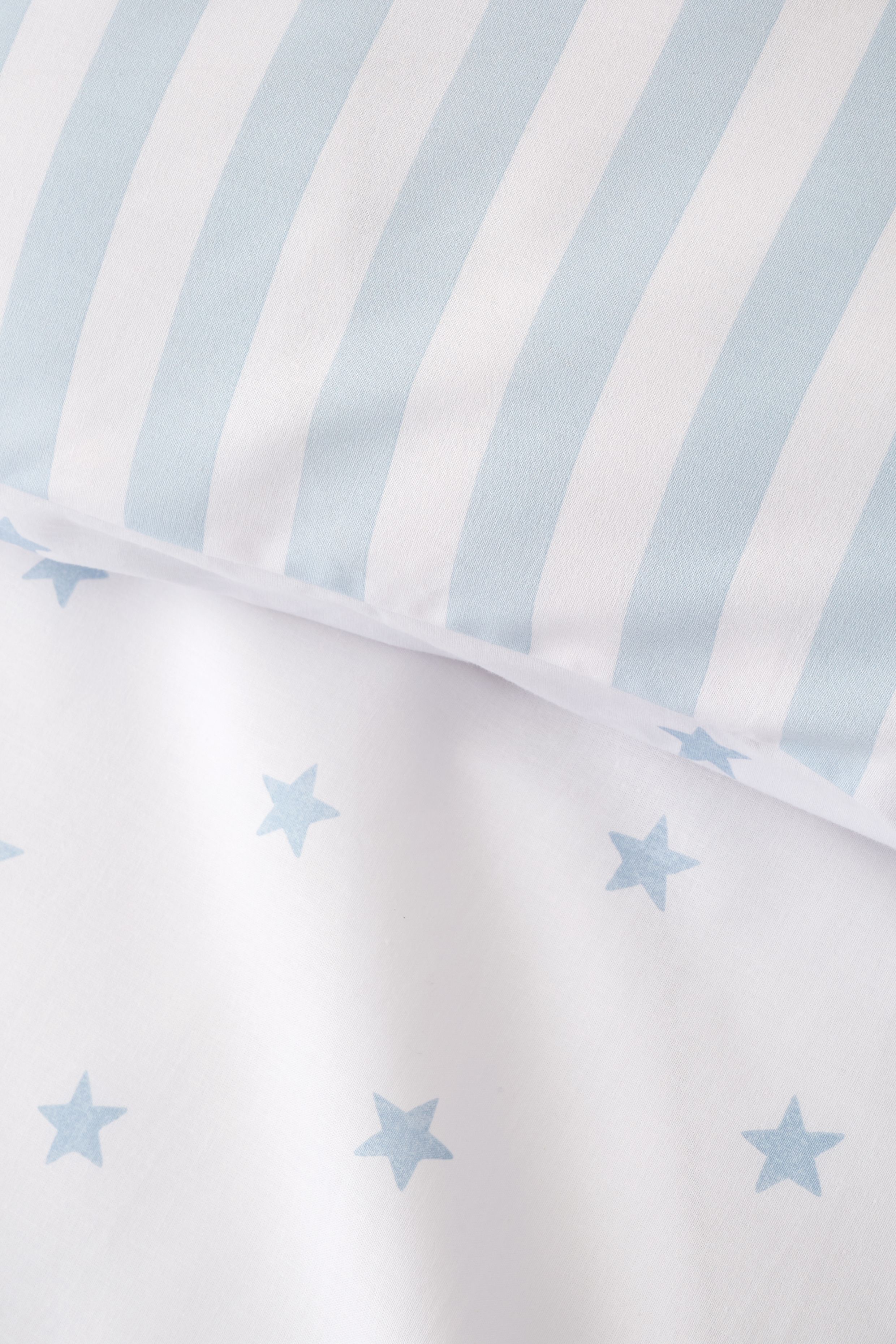 Bianca 'Mini Star & Stripes' Reversible Cotton Duvet Cover Set in Blue 4