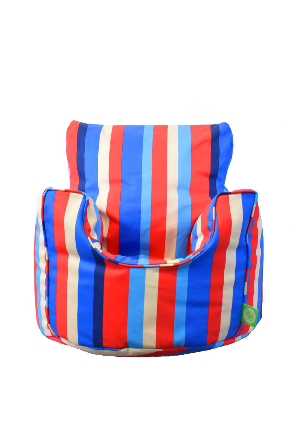 Bean Lazy Cotton Multi Coloured Stripe Bean Bag Arm Chair with Beans Child / Teen size
