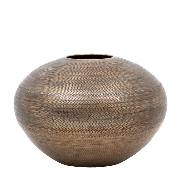 Cedar & Sage Arrow Artistic Wide Aluminium Vase