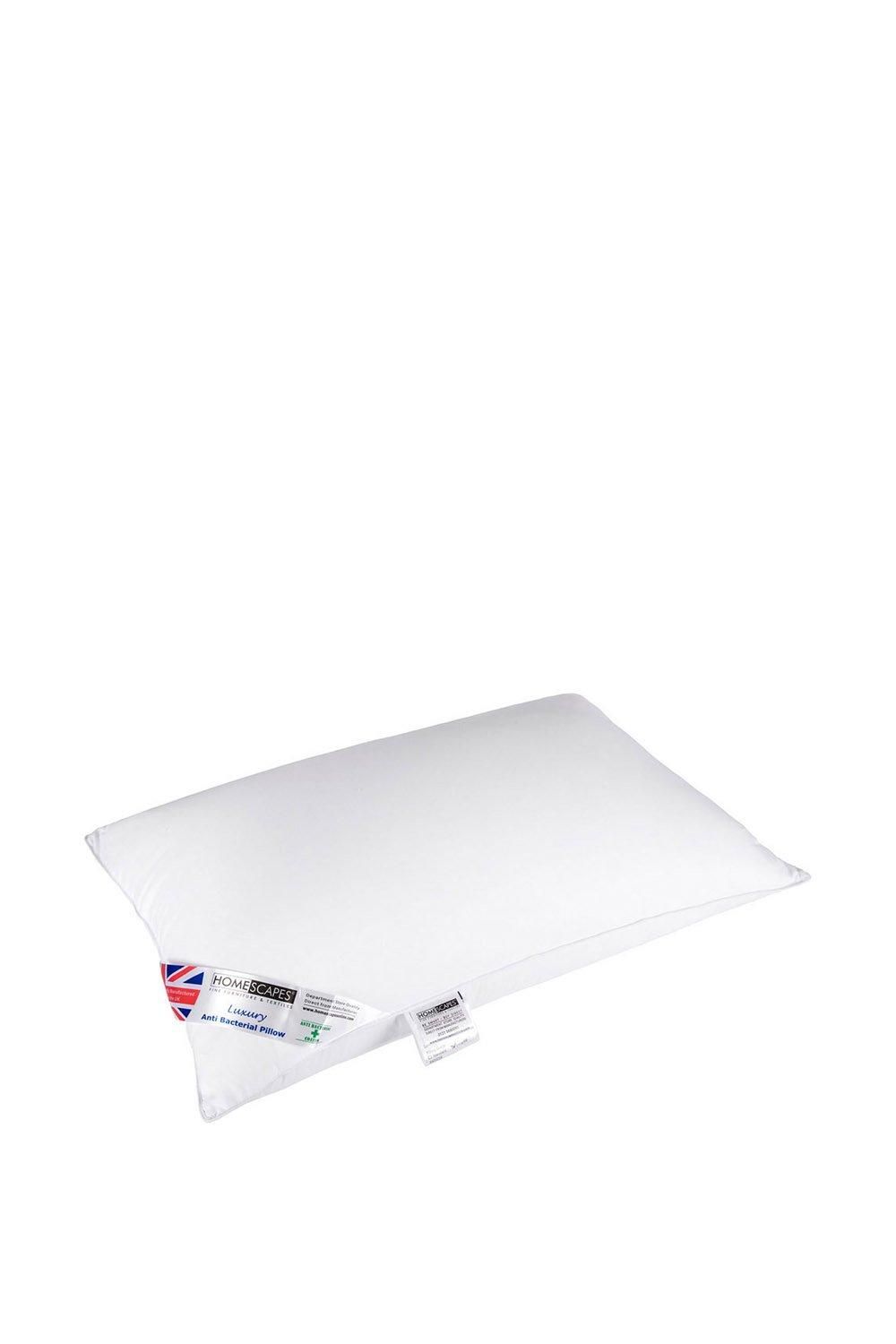 Homescapes Anti Bacterial Pillow Super Microfibre, 48 x 74 cm in White