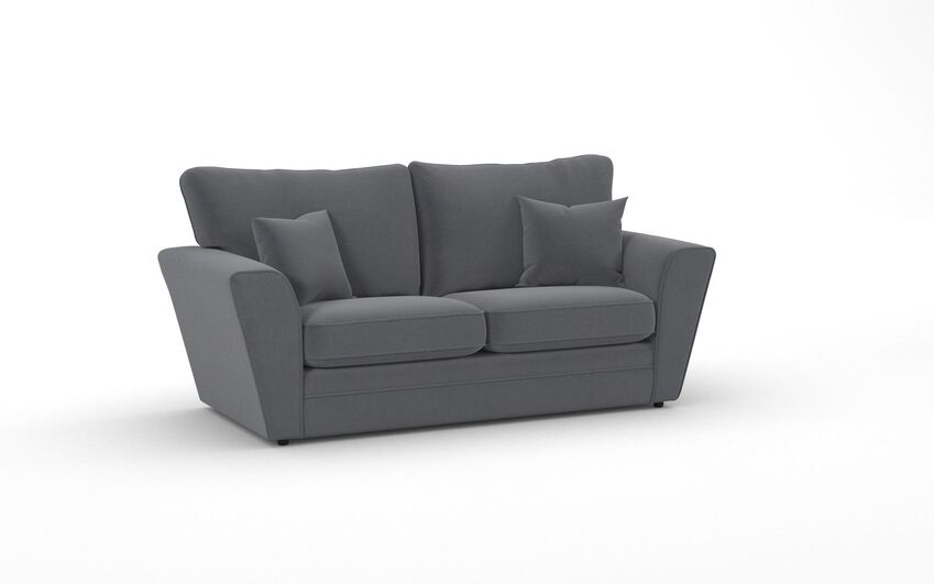 Black Fabric Tunstall 2 Seater Sofa Standard Back