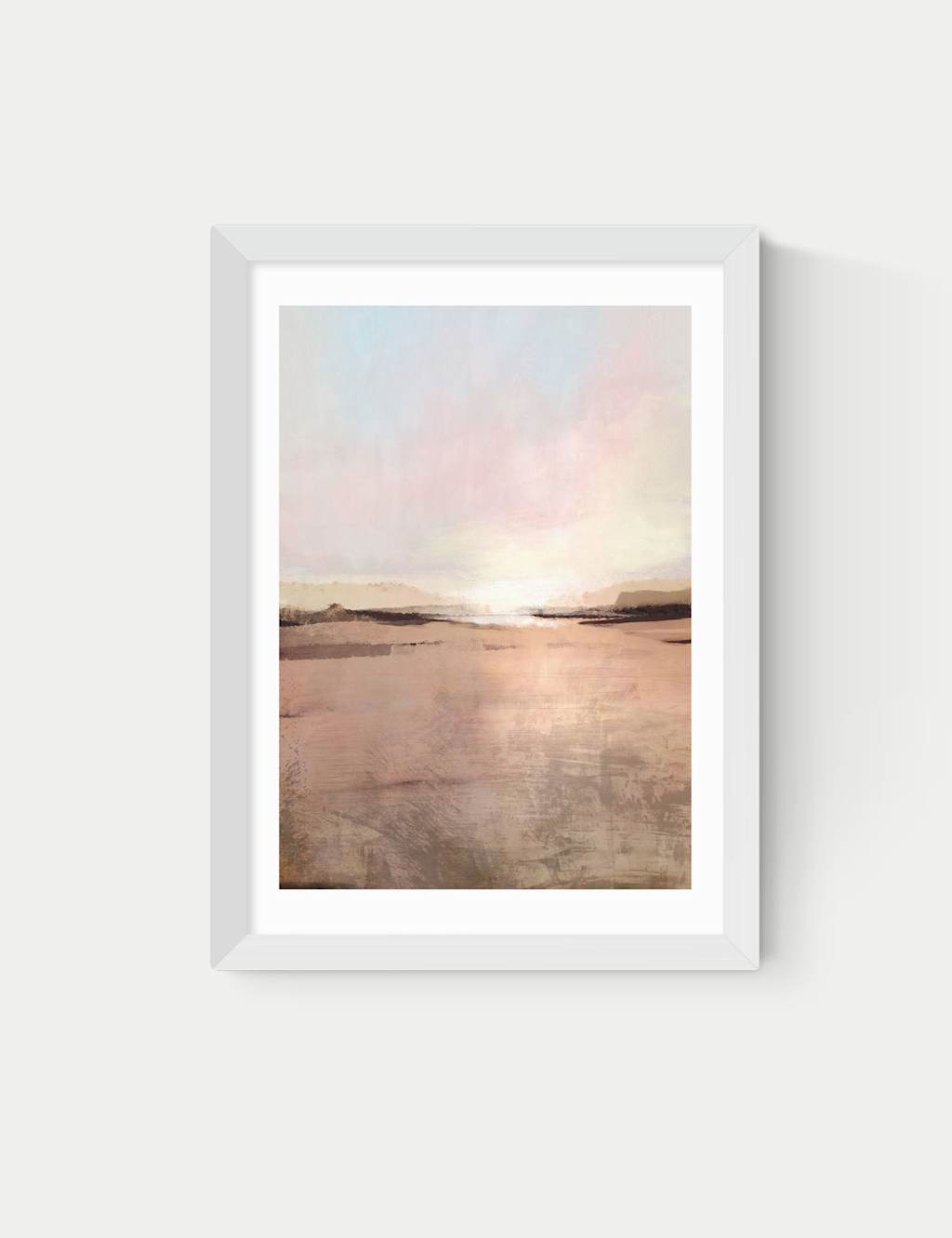 East End Prints New Dawn Framed Art Print White