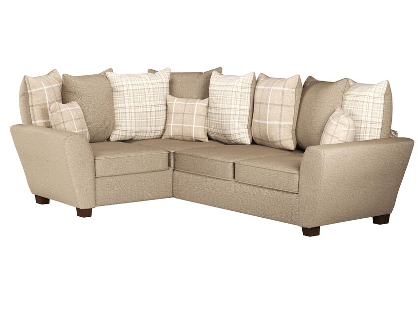 ScS Living Cream Theo Fabric 1 Corner 2 Scatter Back Sofa