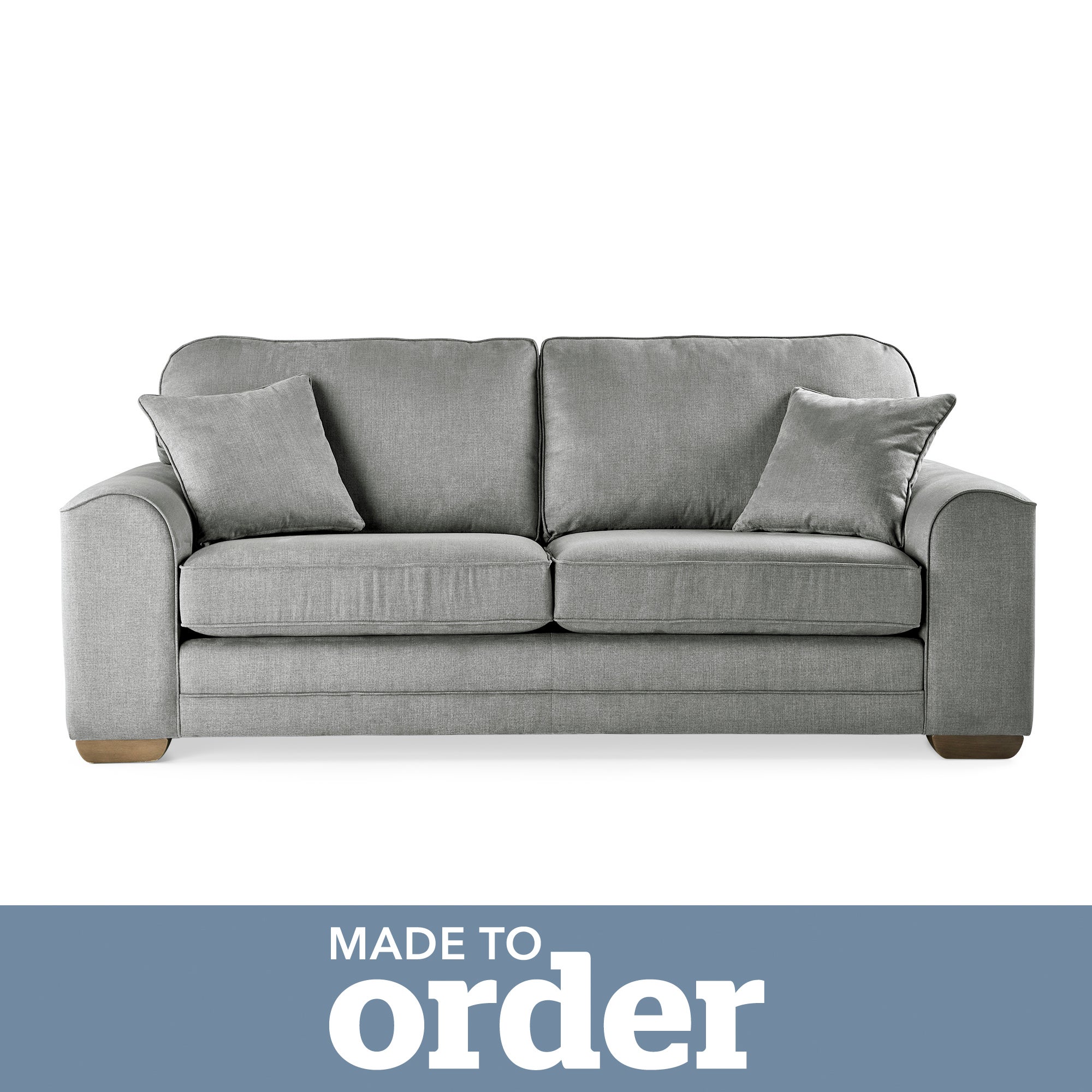 Morello 3 Seater Sofa Brushed Plain Fabric Brushed Plain Graphite