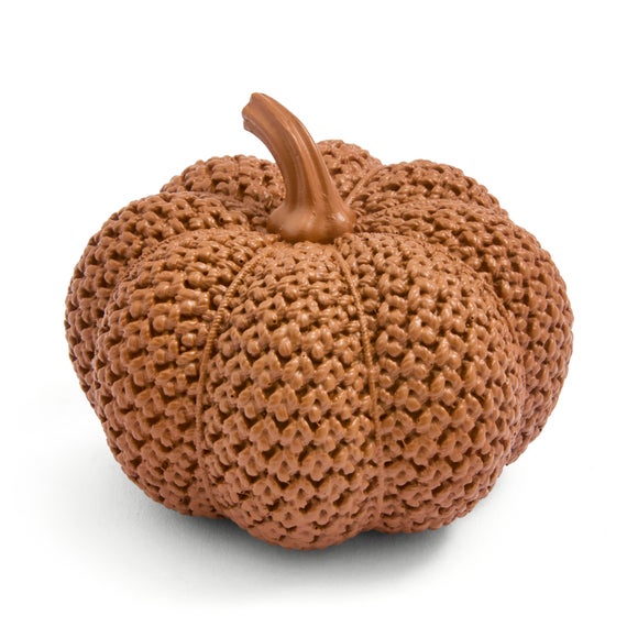 Knitted Look Resin Pumpkin Ornament 3