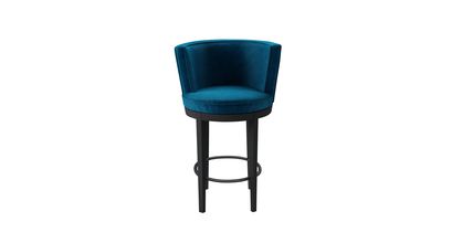 Margaux Bar Stool in Scuba Smart Velvet - sofa.com