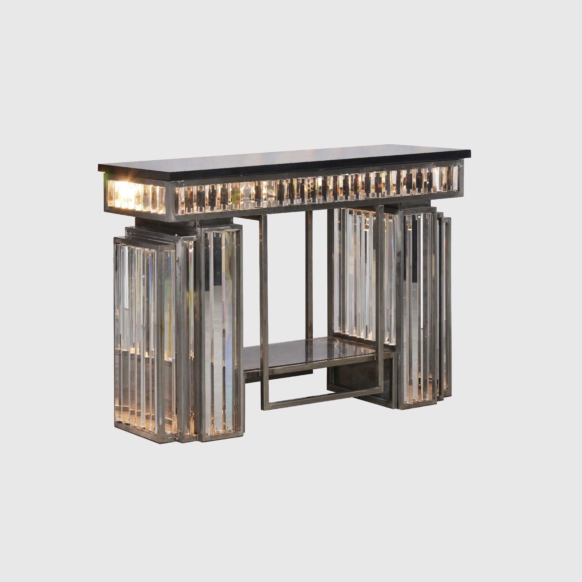 Timothy Oulton Rex Console Table, Neutral Marble | Barker & Stonehouse