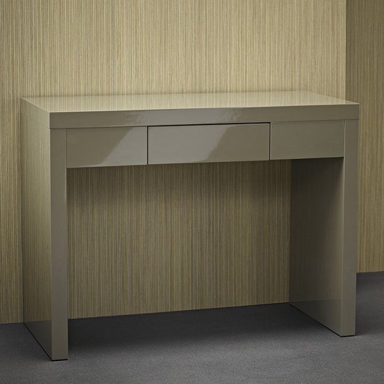 Puro Dressing Table In Stone High Gloss With 1 Drawer