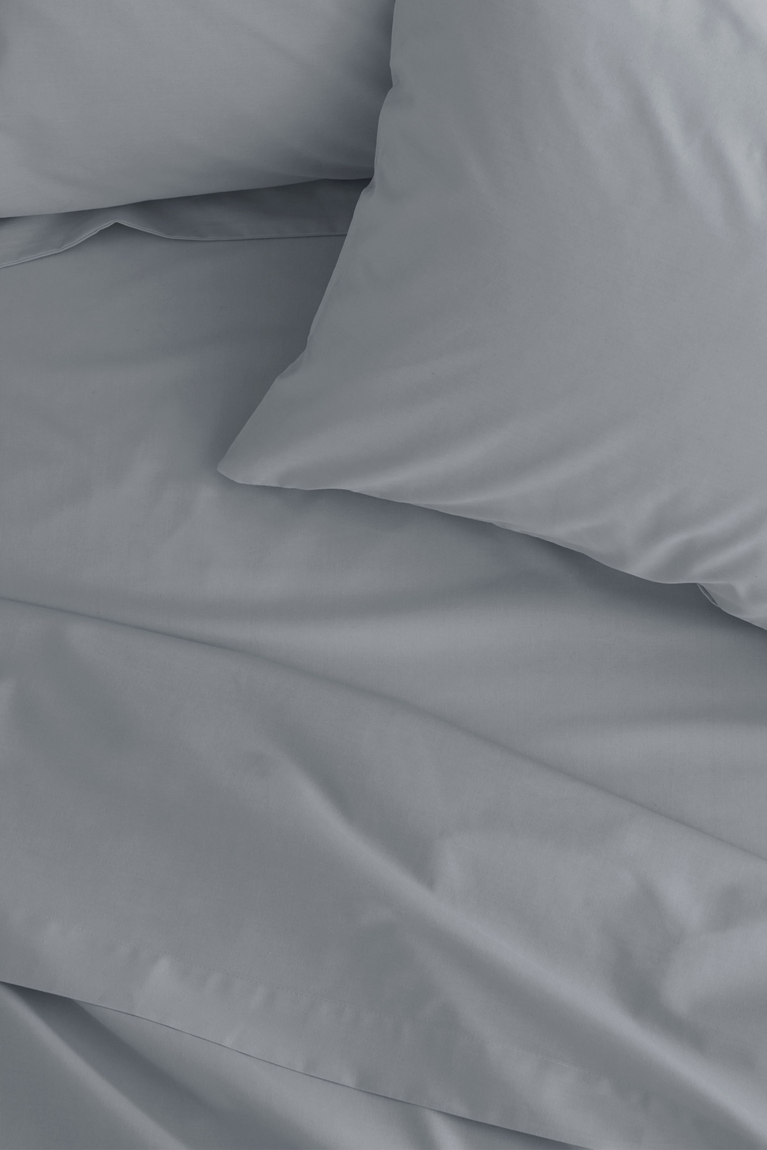 Catherine Lansfield 'Easy Iron Percale' Flat Sheets in Grey 3
