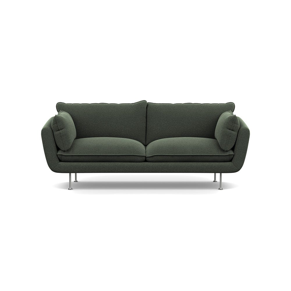 Heal's Allora 3 Seater Sofa Boucle Fern Stainless Steel Feet