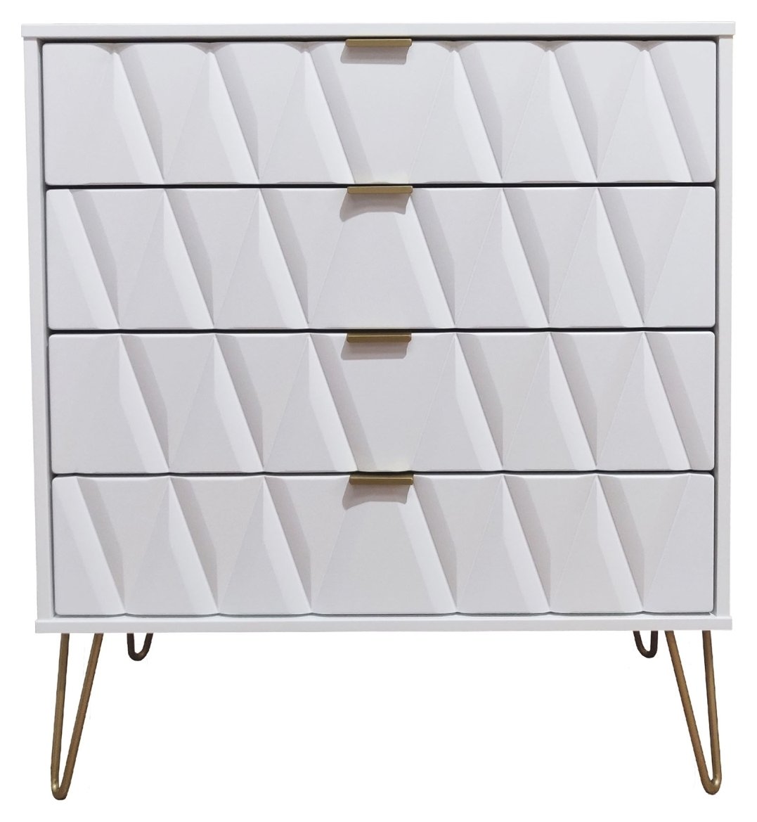 Shimmer 4 Drawer Chest - White