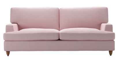 Isla 3 Seat Sofabed in Powder Pink Brushed Linen Cotton - sofa.com