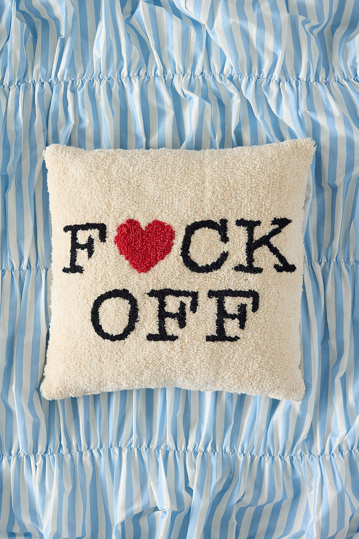 F*ck Off Tufted Cushion - Neutral