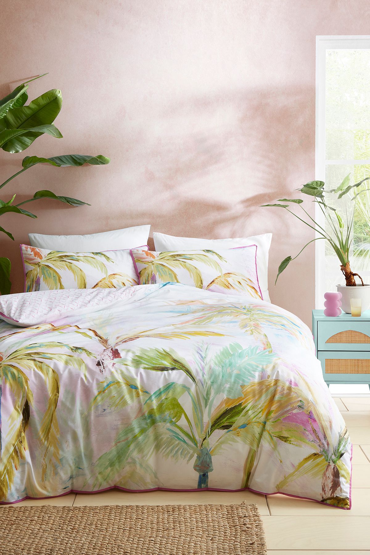 Appletree 'Leilani' 100% Cotton Tropical Print Duvet Cover Set in Green