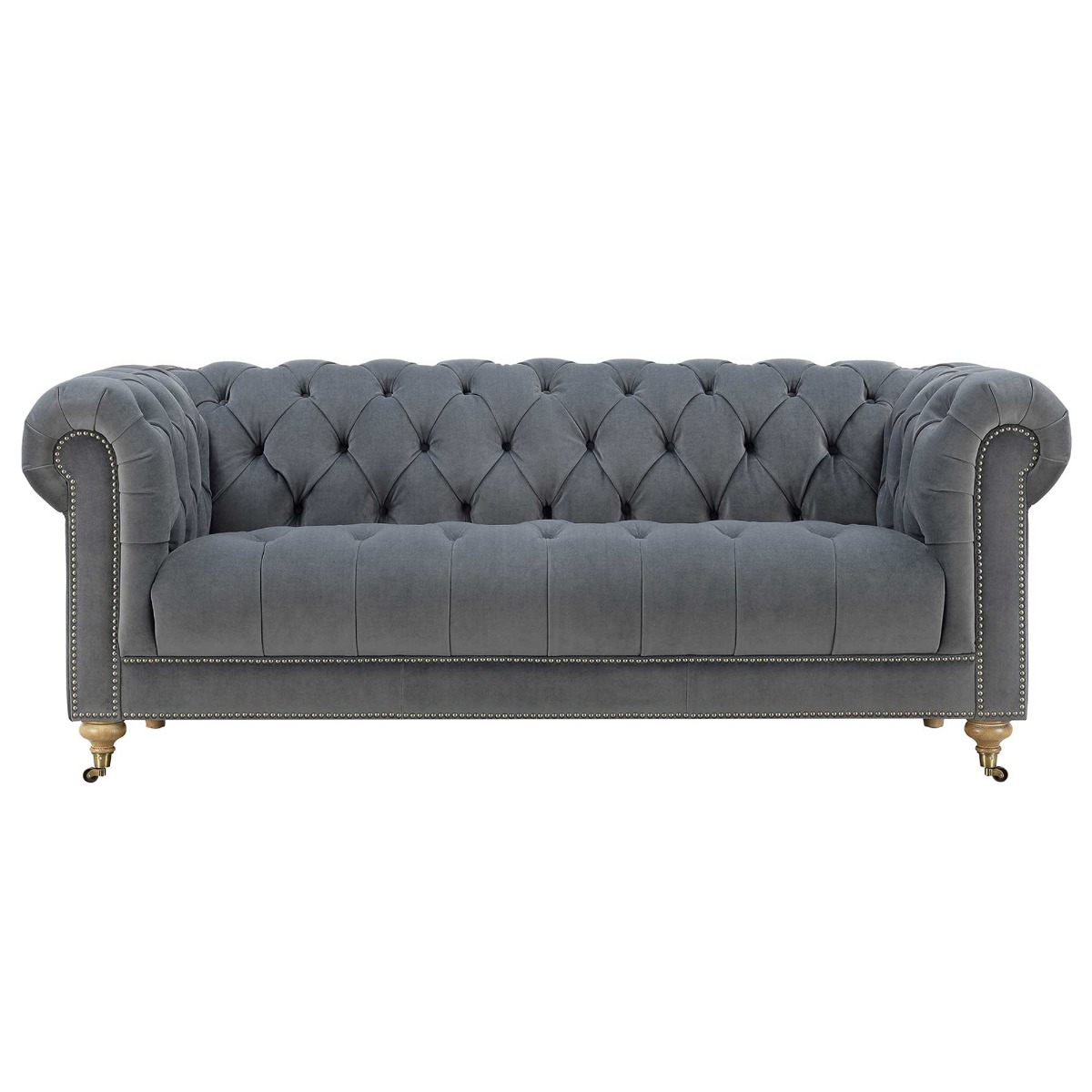 Ullswater 3 Seater Sofa, Pewter Velvet