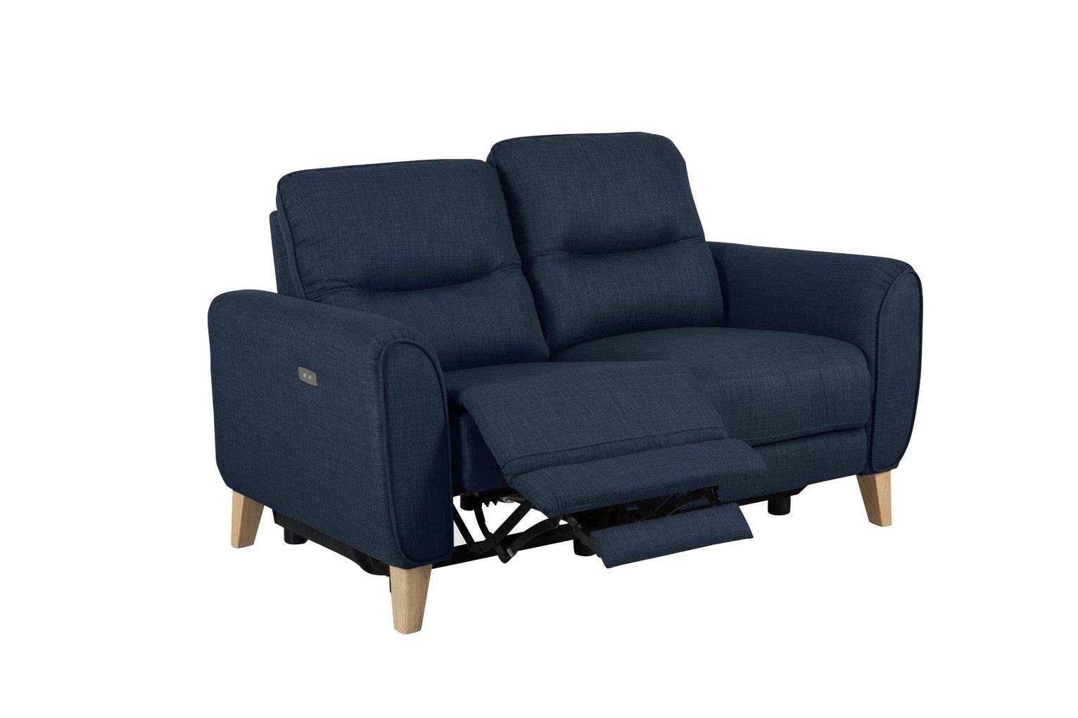 Habitat Tommy 2 Seater Fabric Recliner Sofa - Navy