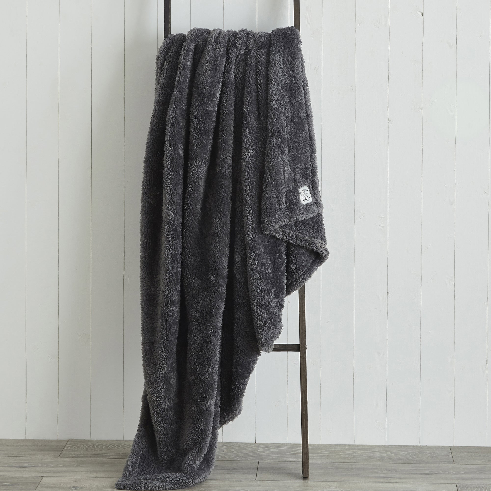 Teddy Bear Throw Grey