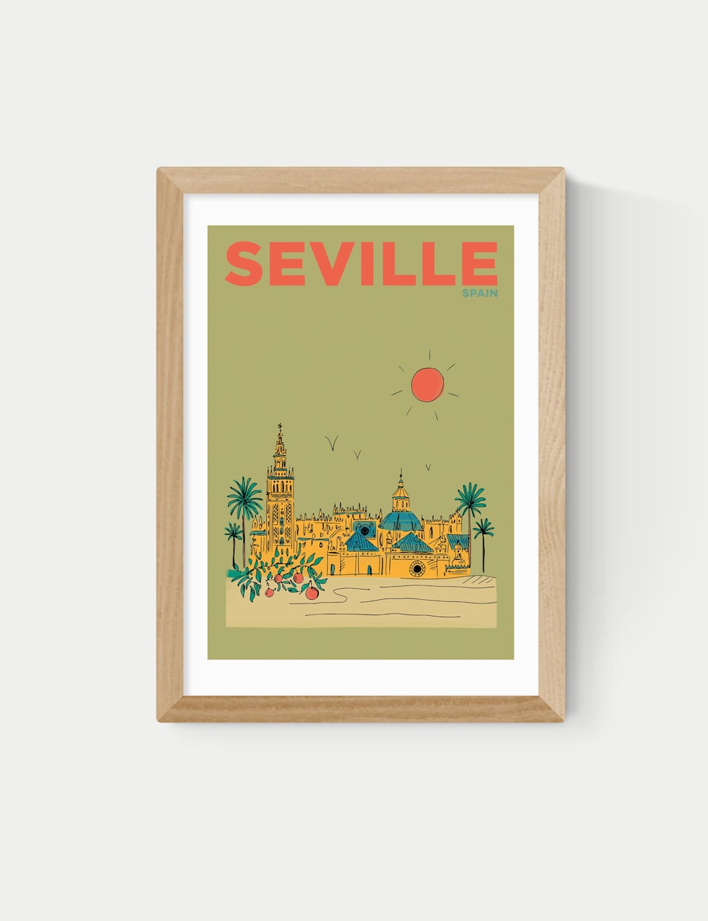 East End Prints Seville Framed Art Print Natural