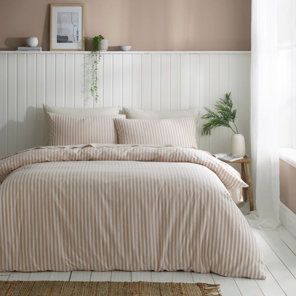 Portloe Stripe 100% Cotton Duvet Cover & Pillowcase Set