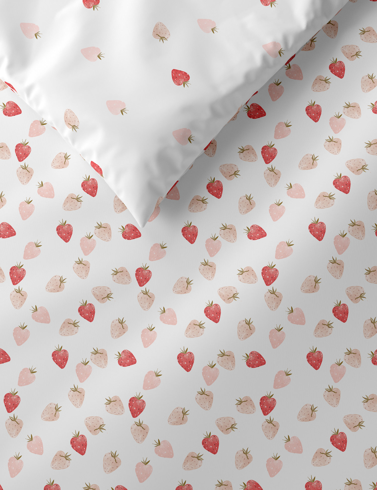 M&S Pure Cotton Strawberry Bedding Set