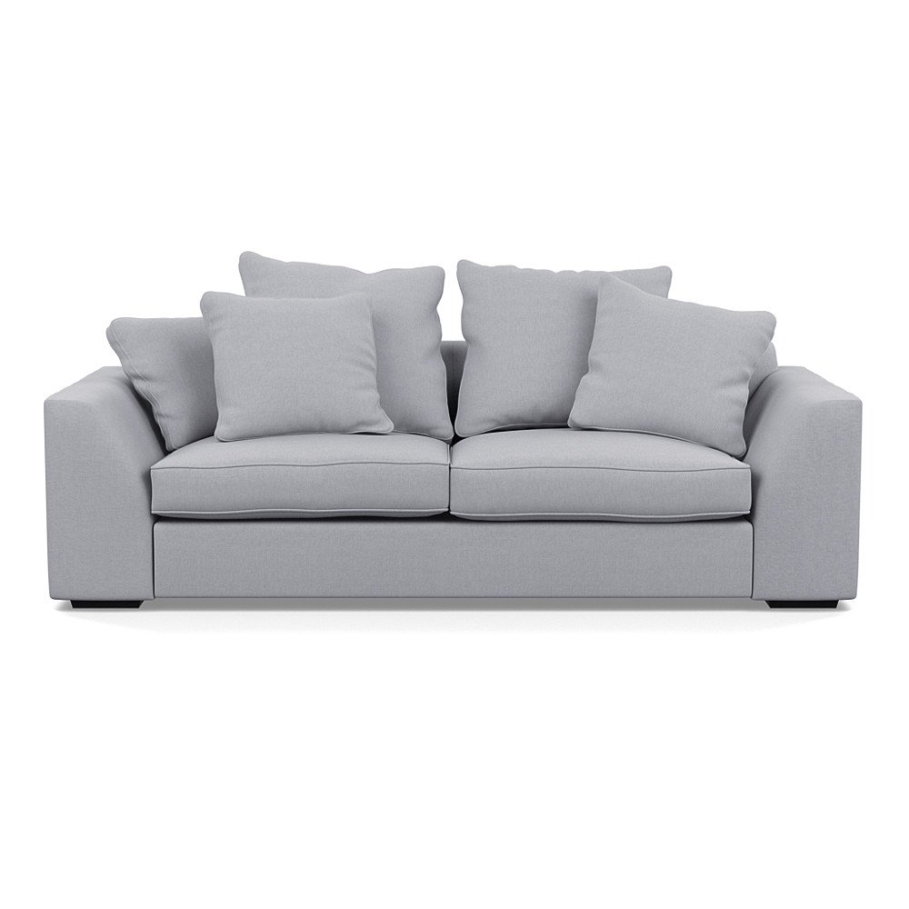 Heal's Cumulus 4 Seater Sofa Brushed Cotton Pewter Black Feet