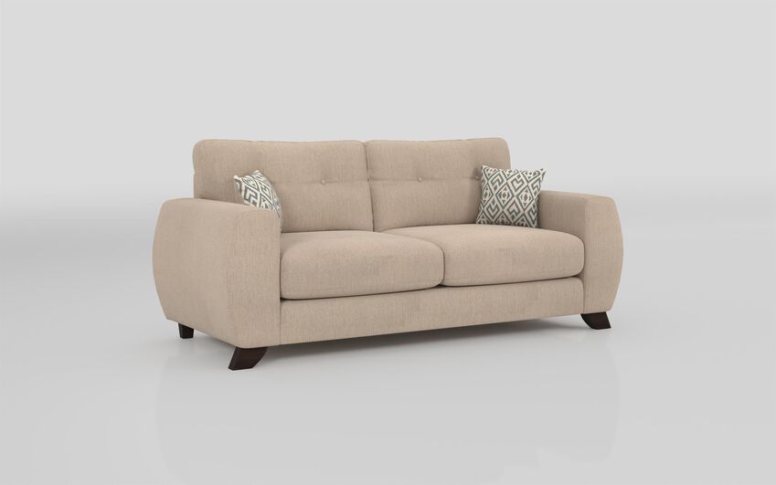 ScS Living Cream Aspen Fabric 4 Seater Standard Back Sofa