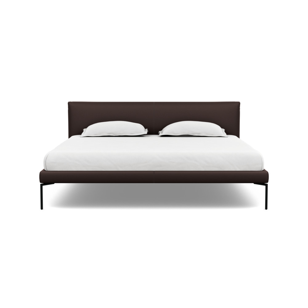 Heal's Matera Bedstead Super King Leather Grain Chocolate 066