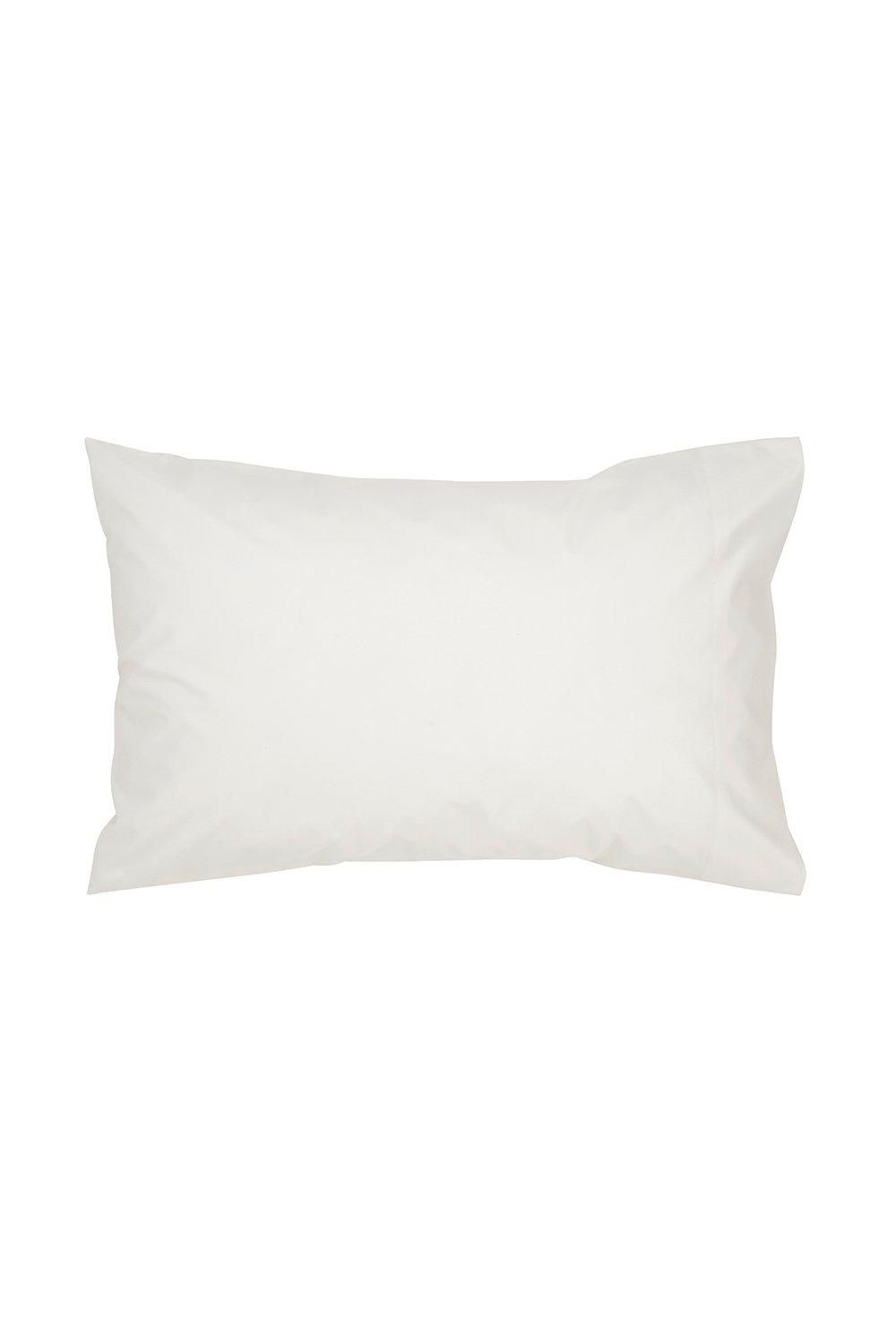 CHRISTY 400TC Luxury Cotton Sateen Plain Dye King Pillowcases Pair in Ivory
