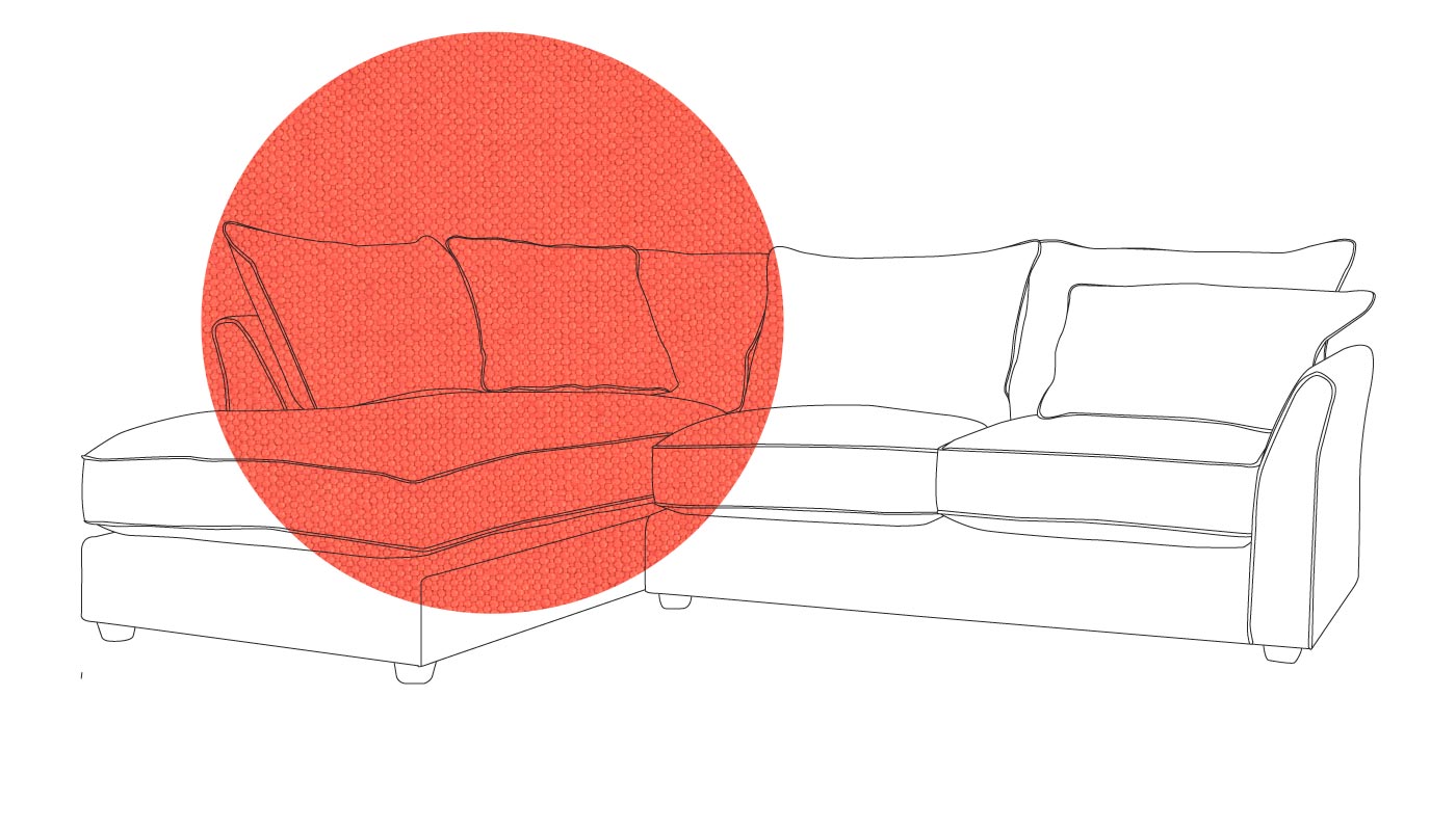 Heal's Tailor Left Hand Facing Corner Sofa Linen Grenadine Natural Feet