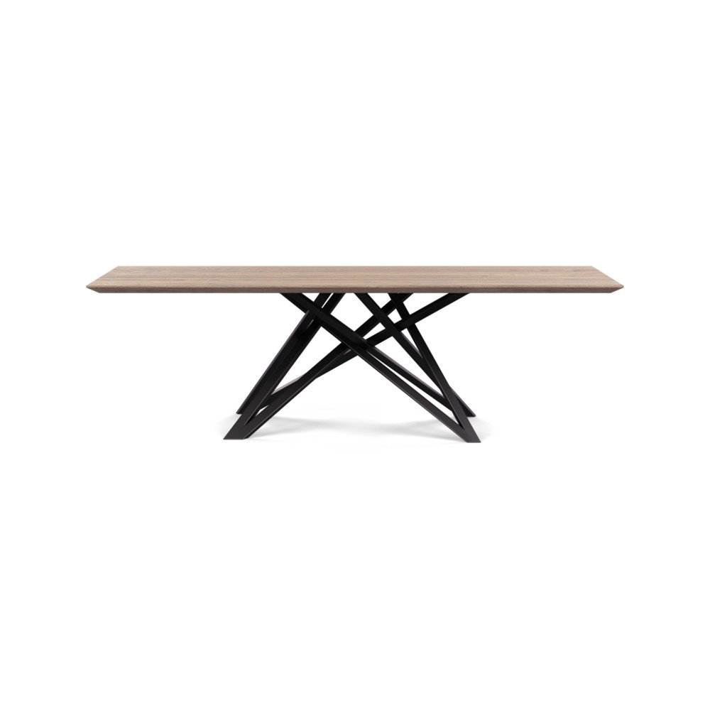 Heal's Vienna Dining Table 240x100cm Grey Oiled Oak Chamfered Edge Filled
