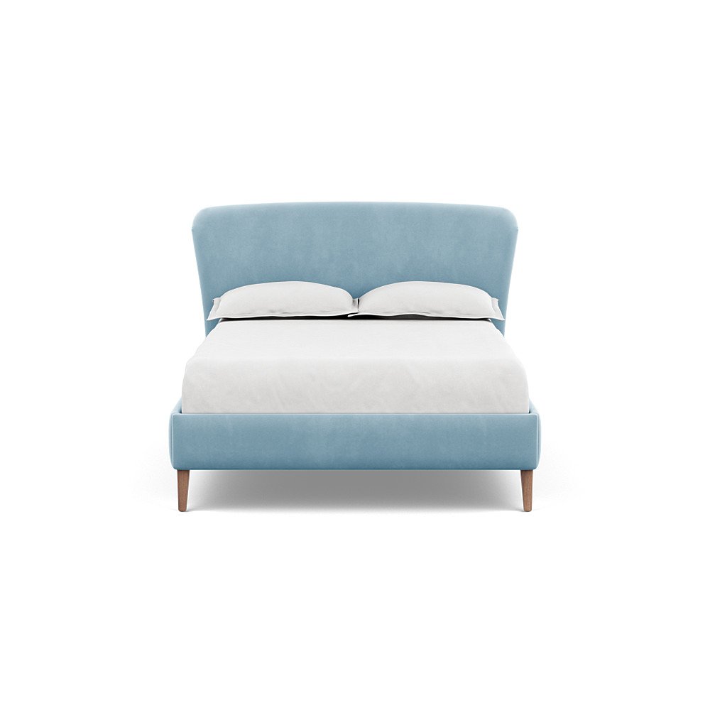 Heal's Darcey Bed Double Varese Velvet Sky Tinted Ash Feet