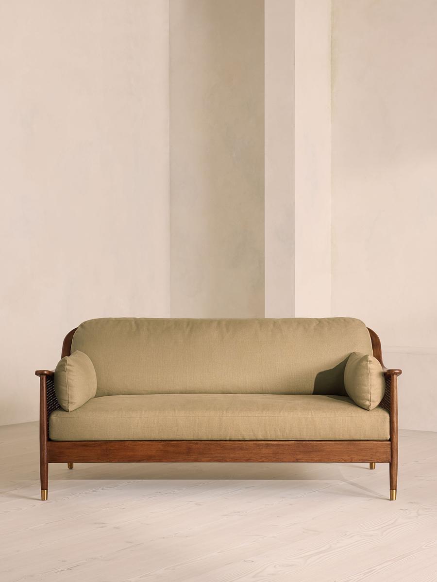 Atlanta Three Seater Sofa, Linen, Wheat