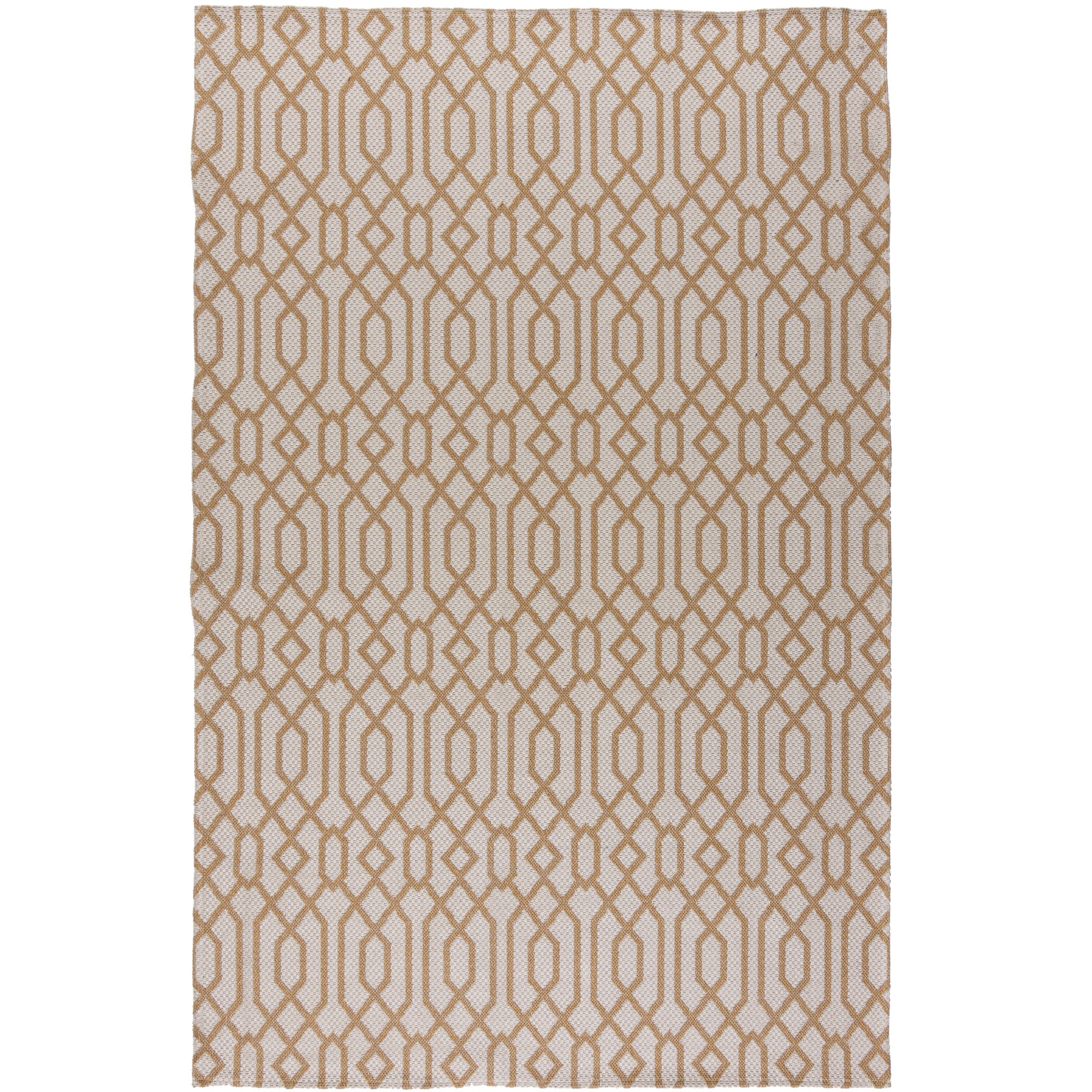 Trellis Flatweave Rug Yellow and White