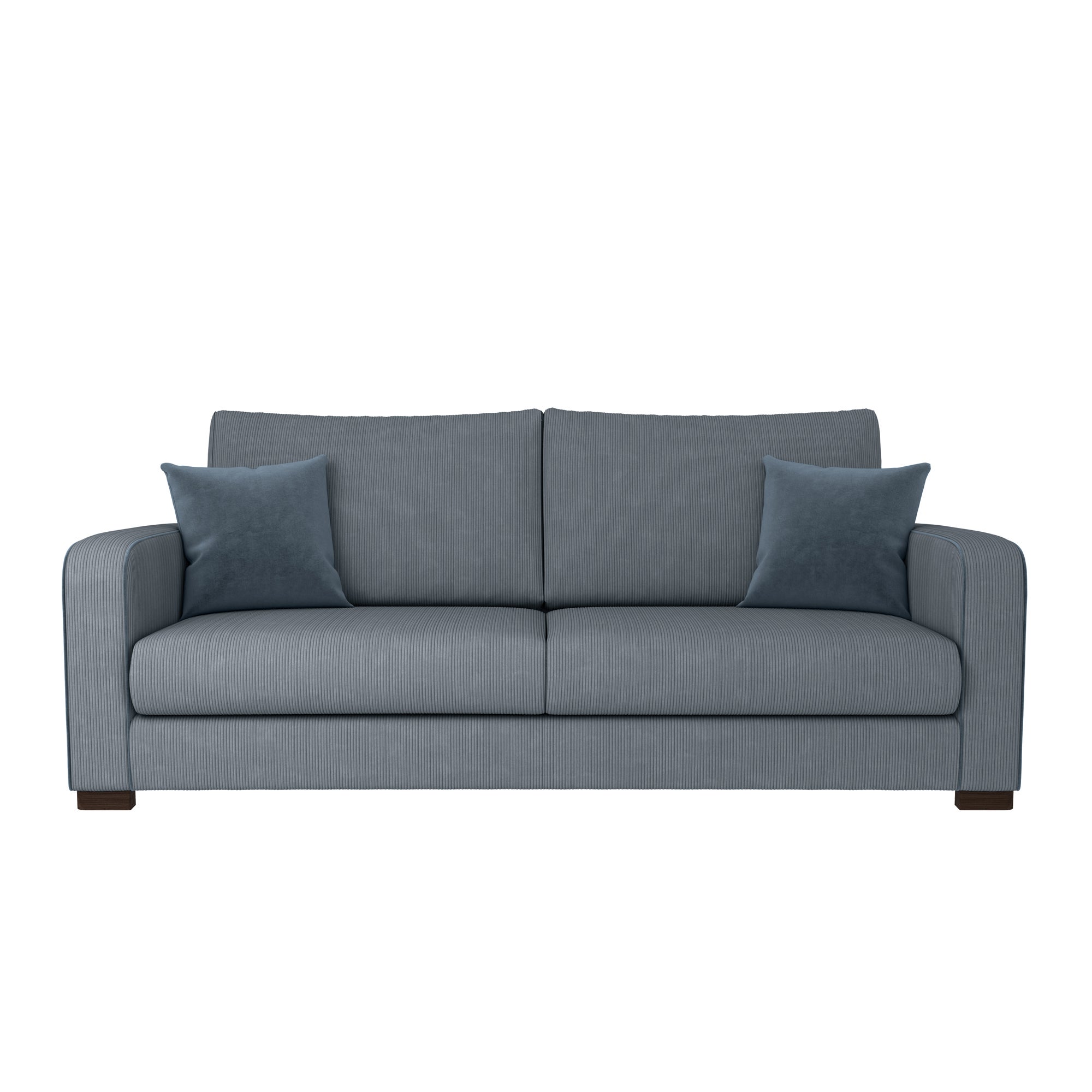 Carson Corduroy 4 Seater Sofa Blue