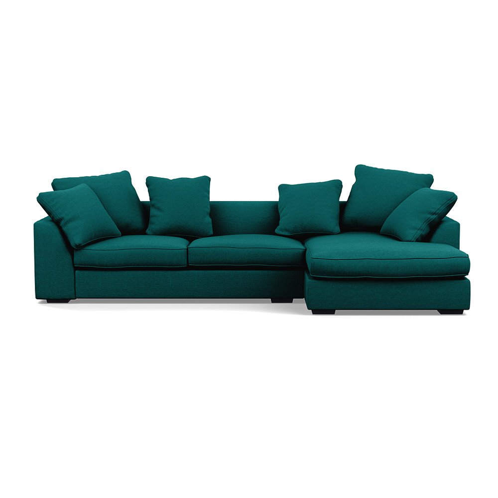 Heal's Cumulus Right Hand Facing Corner Sofa Brushed Cotton Pine Black Feet