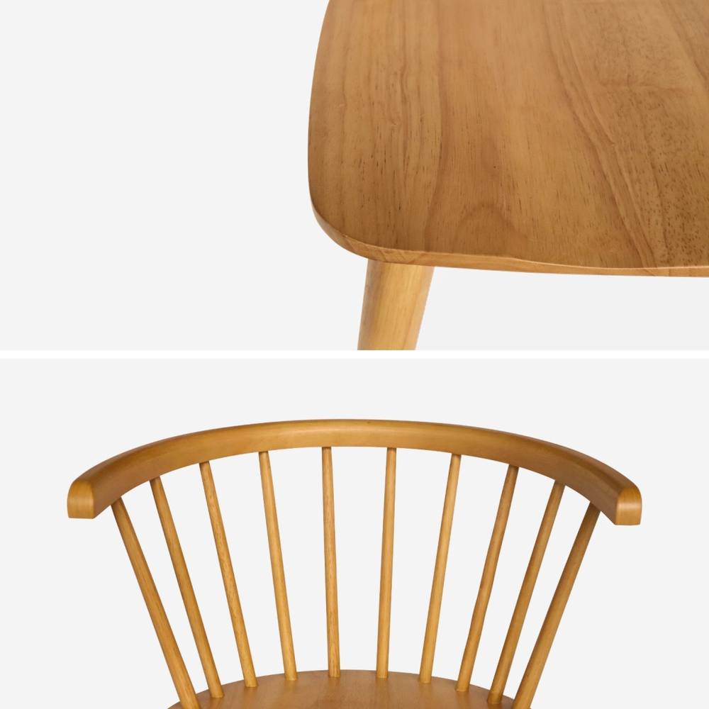 sweeek Pair Of Chairs In Walnut Wood & Plywood in Light Brown 4