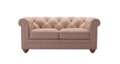 Patrick 2 Seat Sofabed in Blush Pure Belgian Linen - sofa.com
