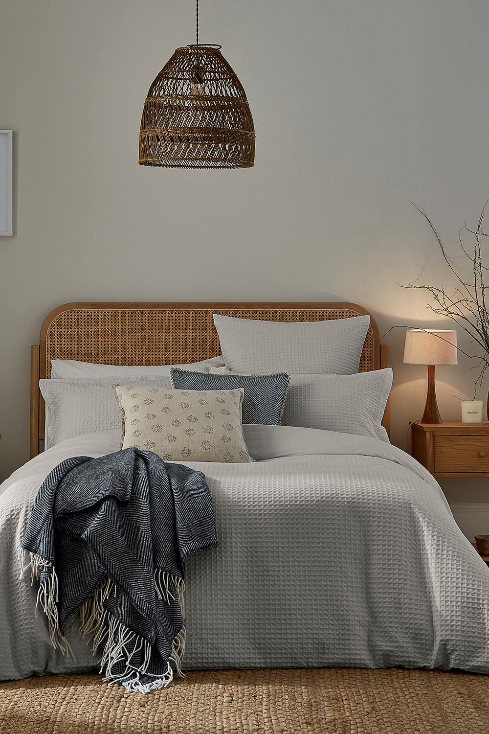 Murmur 'Lida' Cotton Duvet Cover Set in Grey