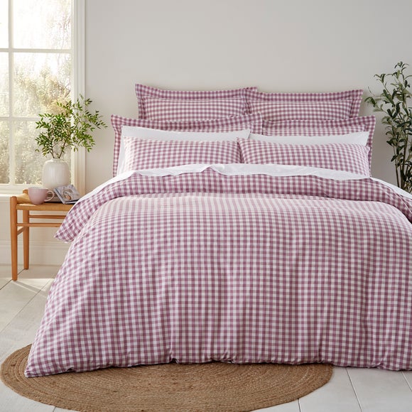 Portloe Woven Gingham 100% Cotton Duvet Cover & Pillowcase Set