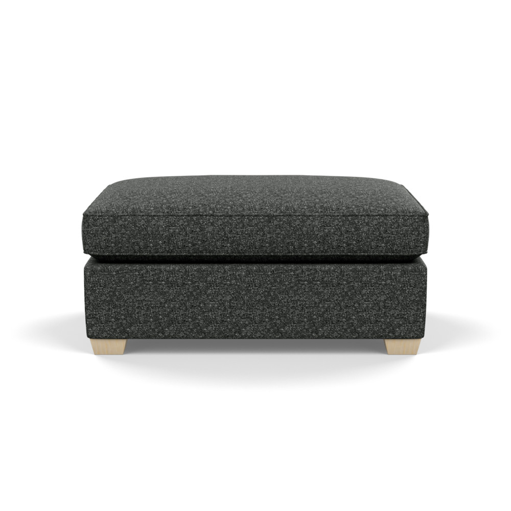Heal's Torino Footstool Brecon Charcoal Natural Ash Feet